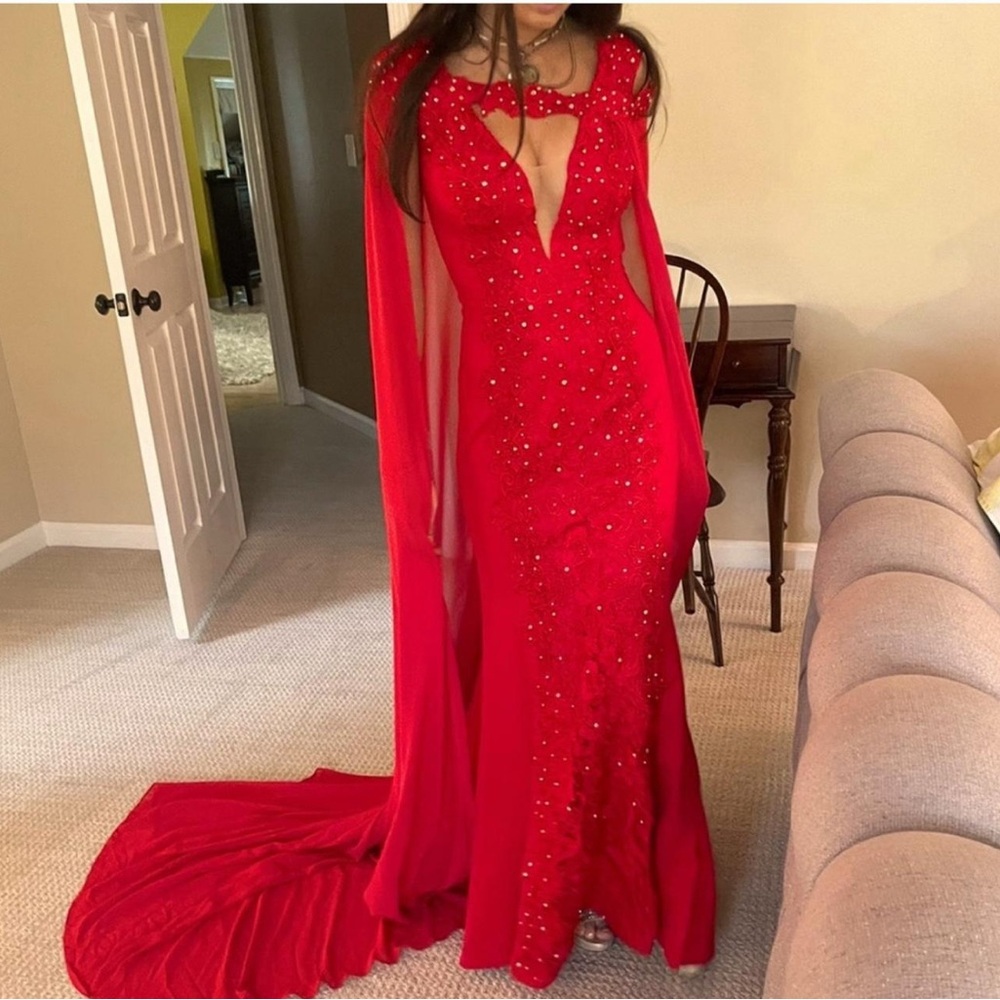 Panoply Scarlet Gown with Cape